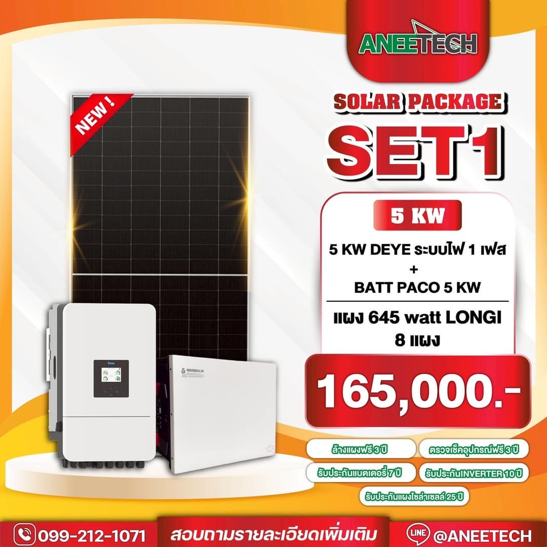 DEYE 5KW + Batt 5 KW