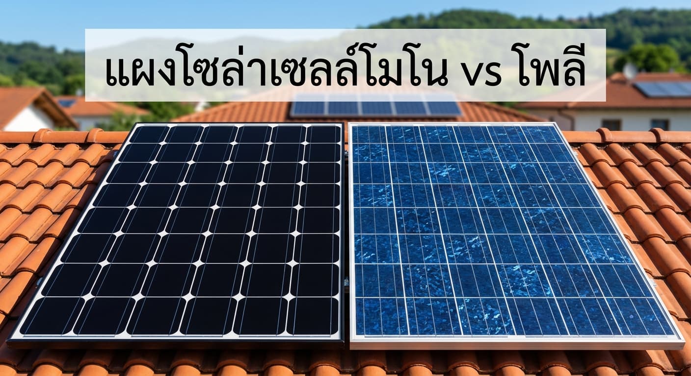 แผงโซล่าเซลล์โมโน vs โพลี: เลือกอะไรดี? ในอุตรดิตถ์